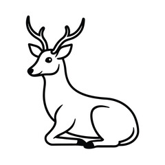 deer silhouette vector illustration