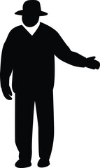 Silhouette Umpire showing No Ball Position