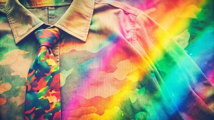 Vintage Glitch Rainbow Camo Tie Dye Boho Batik Background