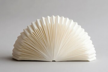 Pleated paper fan-shaped design.