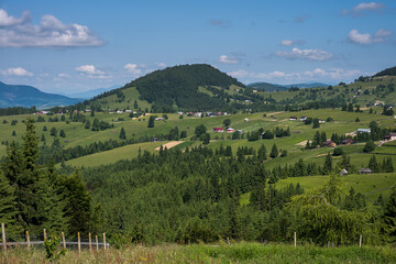 Landscape from Piatra Fântânele, is a village in the commune of Tiha Bârgăului, Bistrița-Năsăud County, Transylvania, Romania. It is located in the Tihuța Pass, 2025