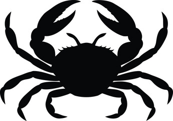 crab silhouette vector sea animal illustration design