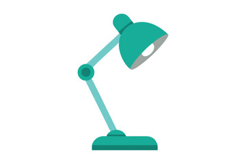 Modern teal desk lamp with adjustable arm and base