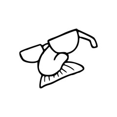 pop art inspired mouth and glasses clipart