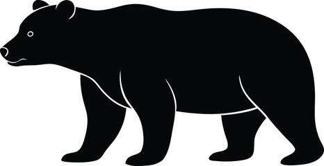 bear silhouette vector wild animal illustration design