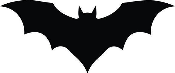 bat silhouette vector black and white halloween art