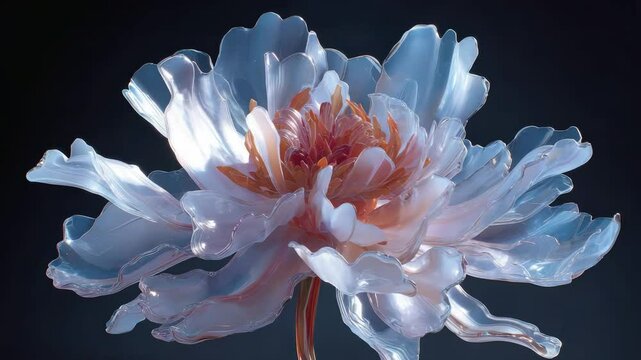 Abstract translucent flower