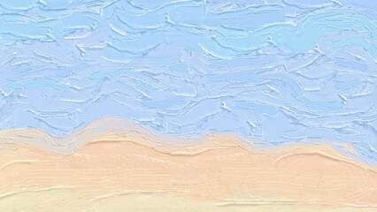 Textured Beach Waves Illustration