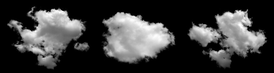 cloud isolated on black background	
