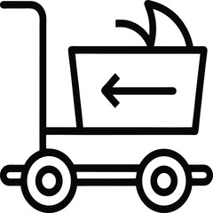 Return cart icon vector illustration
