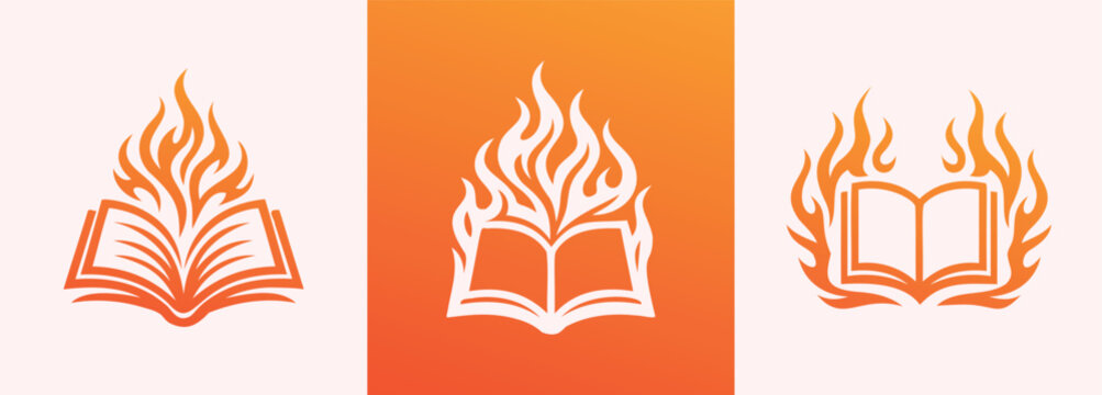 Burning Book A Symbol of Knowledge and Inspiration