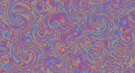 Abstract Psychedelic Swirls Background with Vibrant Colors and Soft Gradient Effects