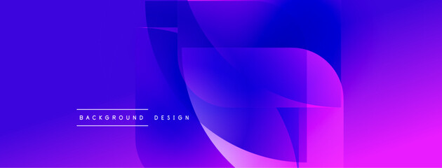 Abstract purple design. Fluid shapes overlap, creating dynamic visual effect. Modern background suitable for presentations, websites.