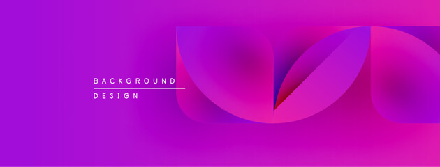 Abstract vibrant purple design. Flowing layers create dynamic visual effect. Text reads background design. Modern, sleek presentation.