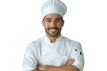Smiling chef isolated on transparent background