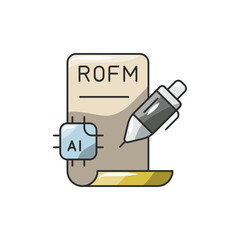Robot Reception Icon, AI Patient Registration.