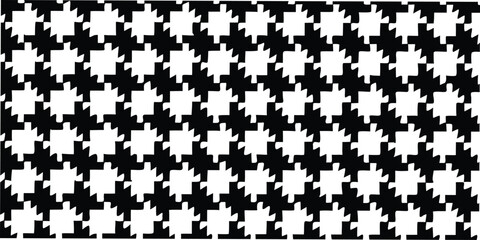 Houndstooth Seamless Pattern Repeated Houndtooth Vector Silhouette Illustration Icon