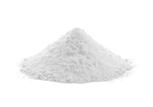 Pile of White Powder Isolated Ingredient Sugar Food Transparent