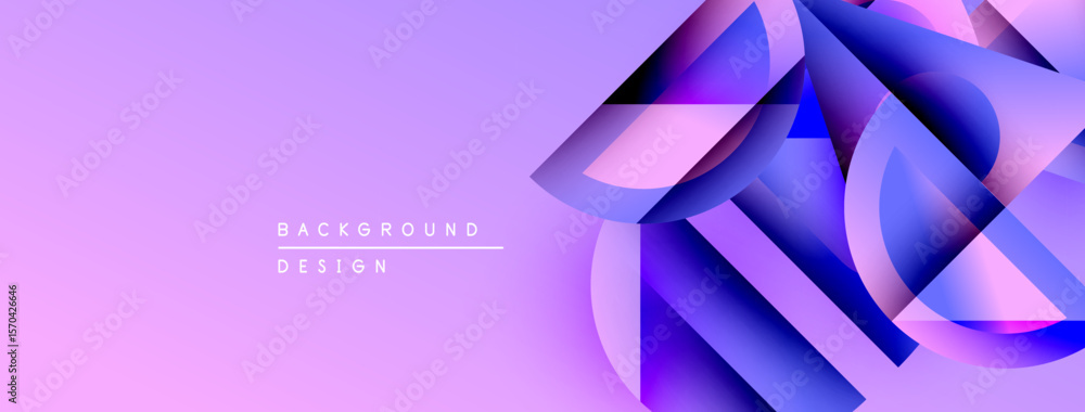 Poster abstract purple design. fluid shapes overlap creating dynamic visual effect. gradient background add