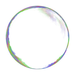 Colorful Soap Bubble with Transparent Background
