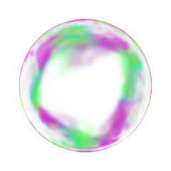 Colorful Soap Bubble with Transparent Background
