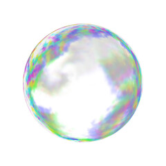 Colorful Soap Bubble with Transparent Background
