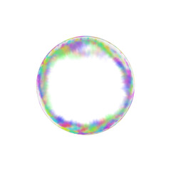Colorful Soap Bubble with Transparent Background
