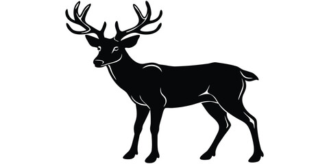 Set Of Whitetail Deer Silhouette Collections Desig Vector Illustration
