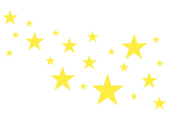 左上から流れるグラデーションの星