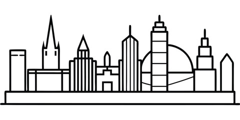 Vector Illustration Of London Skyline Silhouette Icon Clipart Black