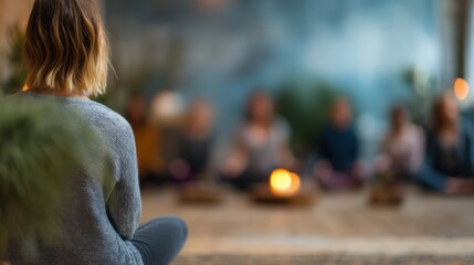 Group Meditation Around a Fire