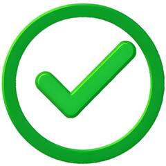 green circled checkmark, eps
