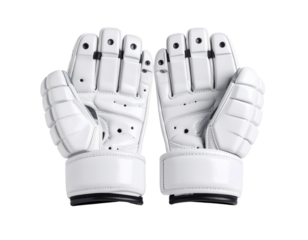 Shop premium white leather gloves for sports and protection online now on transparent background