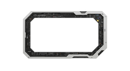 Technological Sci Fi Frame Border White Futuristic Abstract Design