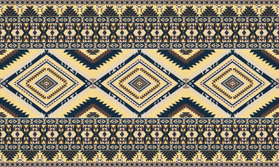 American tribal ethnic native pattern.Traditional Navajo,Aztec,Apache,Southwest and Mexican style fabric pattern.Abstract vector motifs pattern.For fabric,clothing,blanket,carpet,woven,wrap,decoration