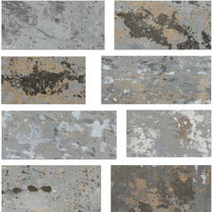 Transparent Background of Gray Brick Stone Wall Texture Pattern