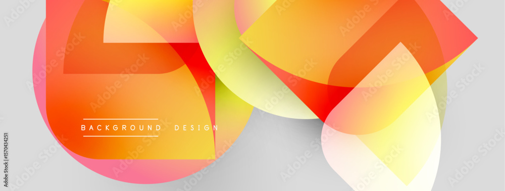 Aufkleber abstract colorful shapes overlap. gradient hues create dynamic visual effect. modern design element 