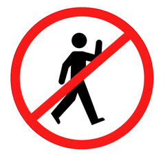 do not enter sign, inside of a red circle
