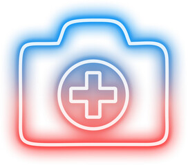 Obraz premium Neon Medical Symbol Icon Sign