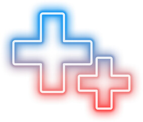 Fototapeta premium Neon Medical Symbol Icon Sign