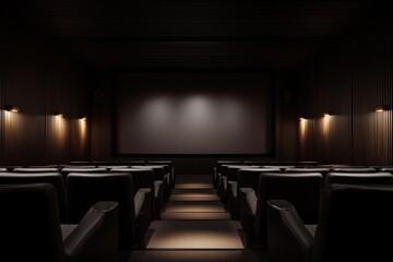cinema with blank screen by generative ai