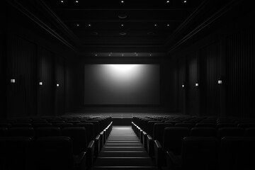 cinema with blank screen by generative ai