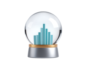 Captivating snow globe with a miniature city, whimsical winter wonderland scene