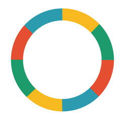 circle of colorful rings isolated