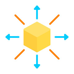 Distribution Modern Solid Style Icon