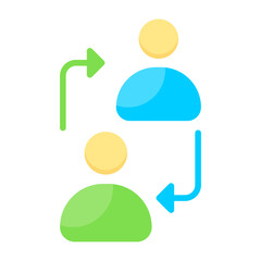 P2P Modern Solid Style Icon