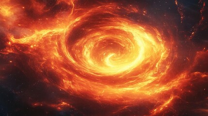 Obraz premium Fiery Cosmic Vortex