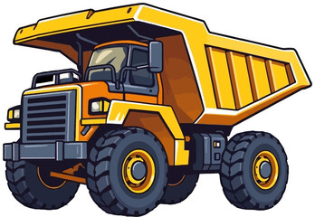 Obraz premium Vibrant mining truck illustration