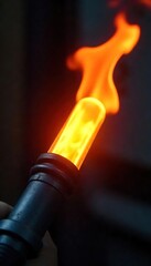 Glowing Heating Element Intense Heat Close-Up, Ideal for Thermal Energy, Industrial Heating, and Technology Concepts