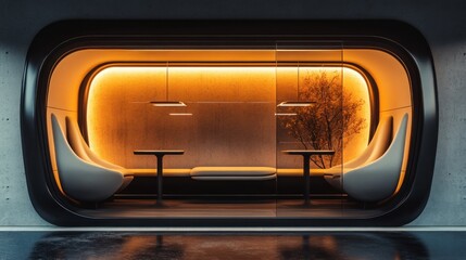 Futuristic Lounge Area